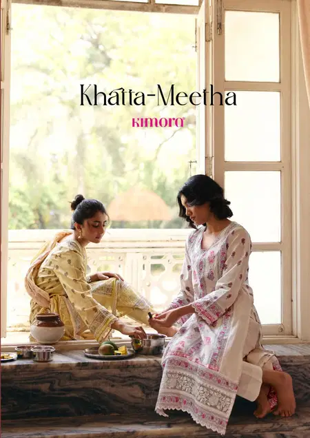 Khatta Meetha By Kimora Lawn Cotton Designer Salwar Suits Wholesalers In Surat